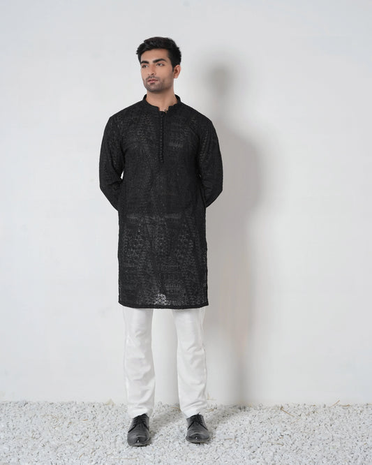 Embroidered Kurta Trouser by Snug. - Snug