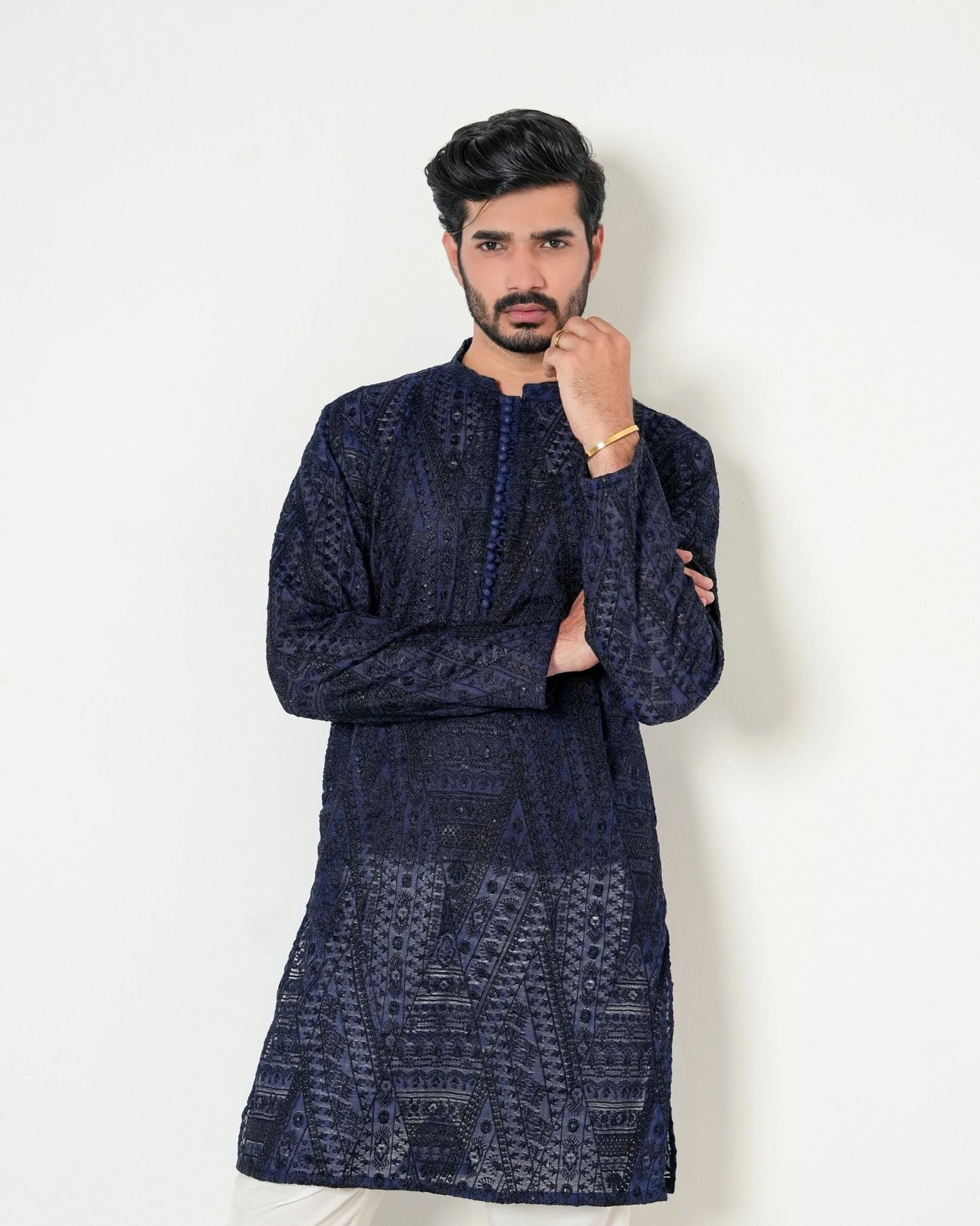 Embroidered Kurta Trouser by Snug.