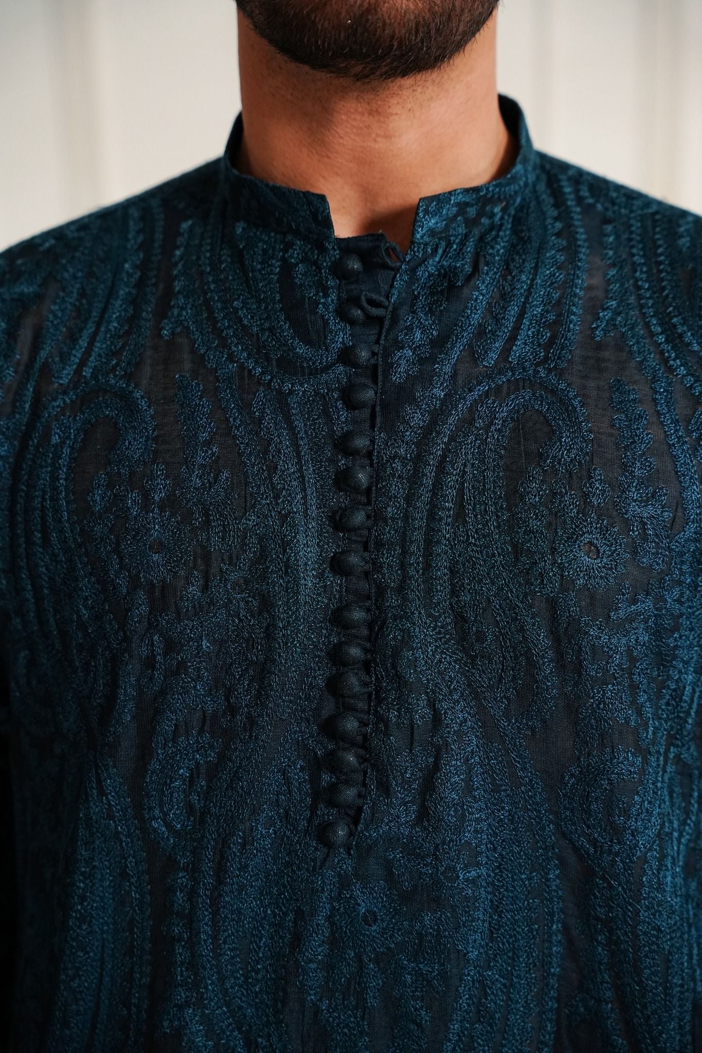 Red - Paisley Embroidered Kurta Trouser '26