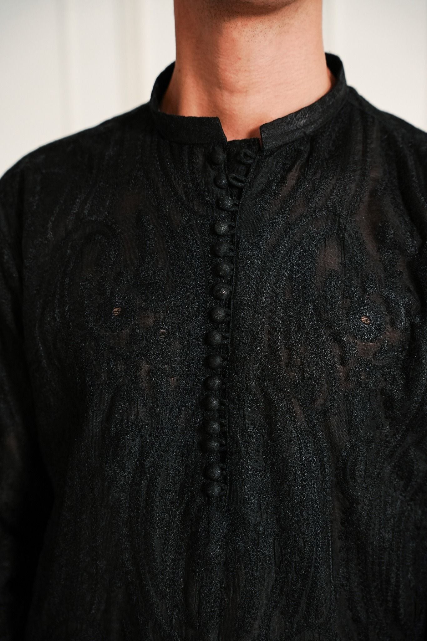 Red - Paisley Embroidered Kurta Trouser '26