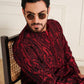 Red - Paisley Embroidered Kurta Trouser '26