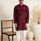 Red - Paisley Embroidered Kurta Trouser '26