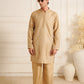 Beige Embroidered Kurta Trouser.