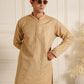Beige Embroidered Kurta Trouser.