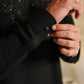Black kurta sleeve cuff detail premium mens ethnic wear Snug
