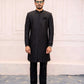 Black Embroidered Sherwani - Snug