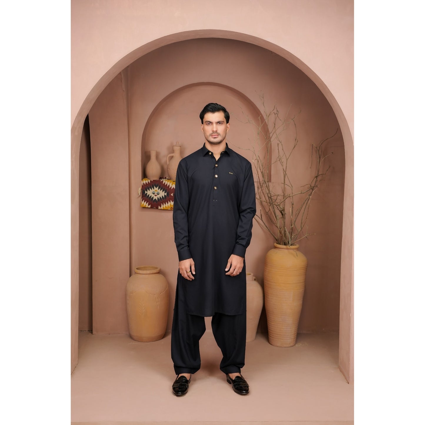 Premium Kurta Shalwar with Metal details.