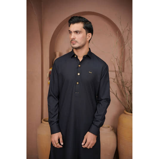 Premium Kurta Shalwar with Metal details.