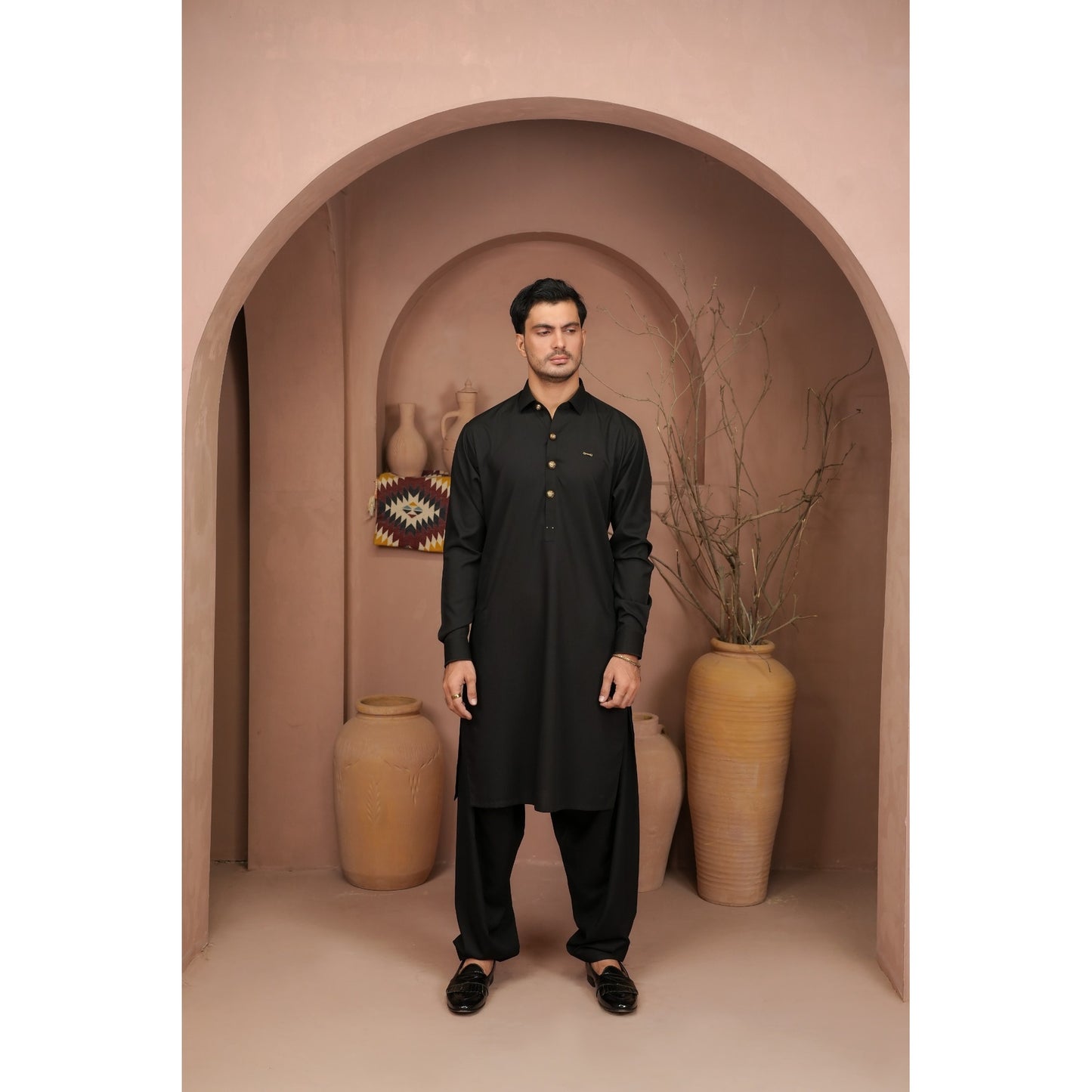 Premium Kurta Shalwar with Metal details.