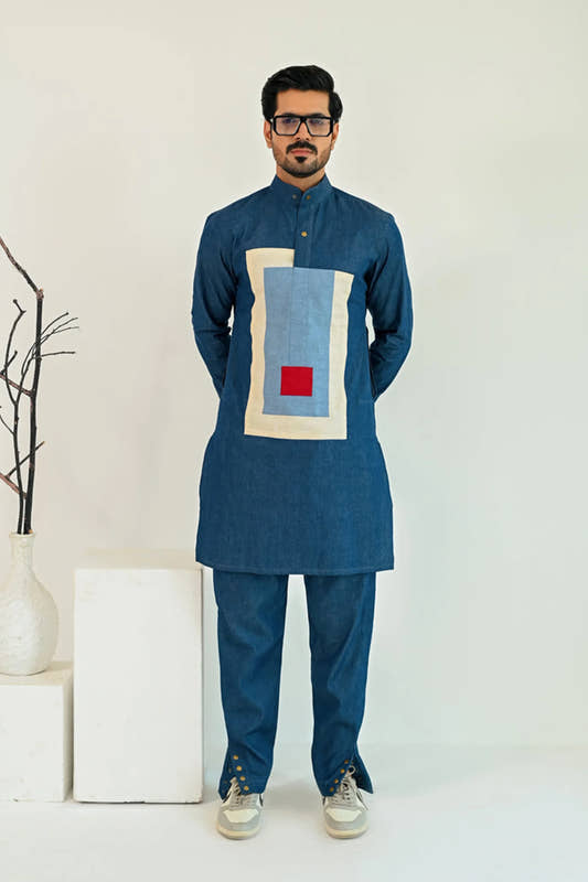 Denim Kurta Trouser - Snug