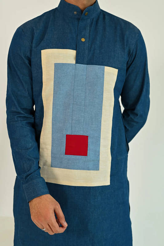 Denim Kurta Trouser - Snug