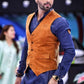 Denim Retro Kurta Trouser with Leather Waistcoat. - Snug