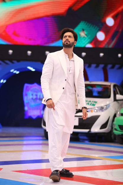 Pearl White Wash & Wear Shalwar Kameez.