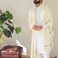 Frosty Elegance - Off-White Shalwar Kameez