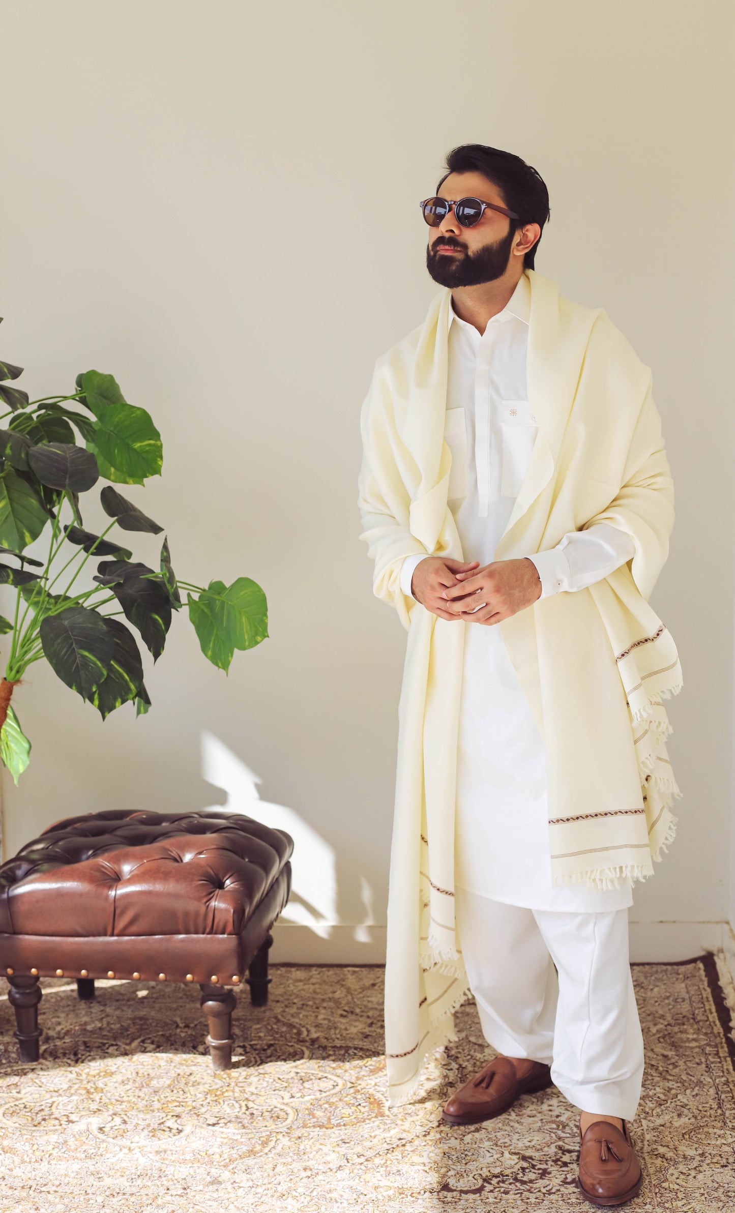 Frosty Elegance - Off-White Shalwar Kameez