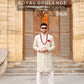 White Hand Embroidered Groom's Sherwani - Snug