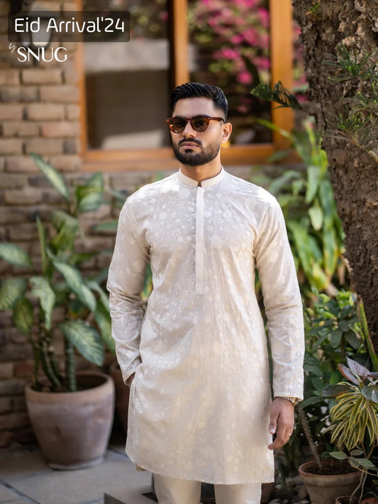 Floral Luxe: Embroidered Kurta Trouser by Snug. - Snug