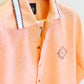 Peach Linen Chest Logo Kurta and Trouser By Snug - Snug