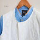Sky Blue Linen Kurta Trouser With Logo Waistcoat - Snug