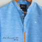 Sky Blue Linen Kurta Trouser With Logo Waistcoat - Snug