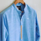 Sky Blue Linen Kurta Trouser With Logo Waistcoat - Snug