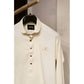Fahad Mustafa Signatured Kurta and Shalwar with Embroidered Linen Non-Fused blazer By Snug