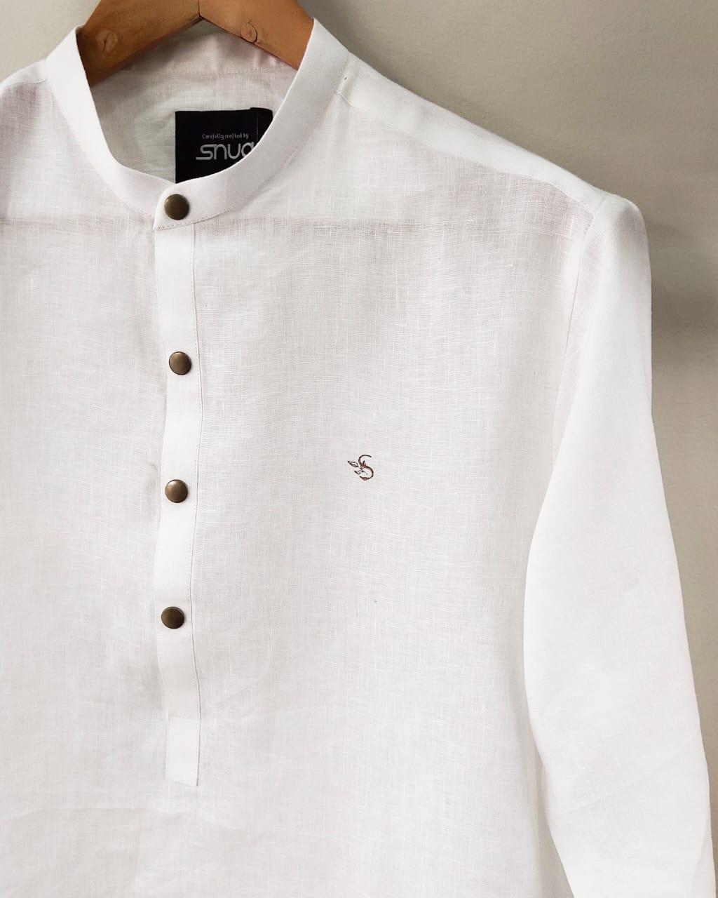 Irish Linen Shirt-Kurti With 'S' Logo