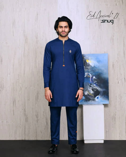 Blue Zipper with Snug Badge. - Snug