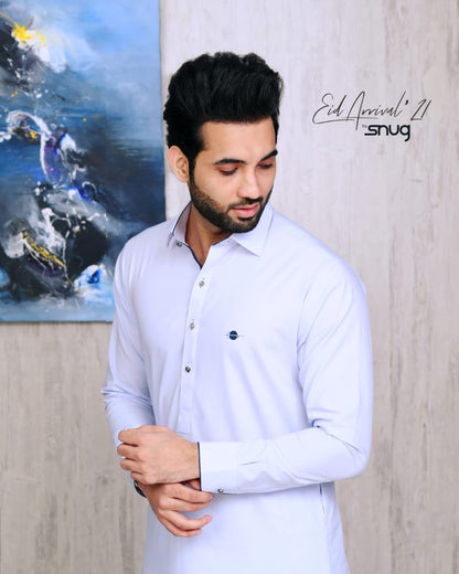 Sky Blue Egyptian Cotton Qamiz Shalwar