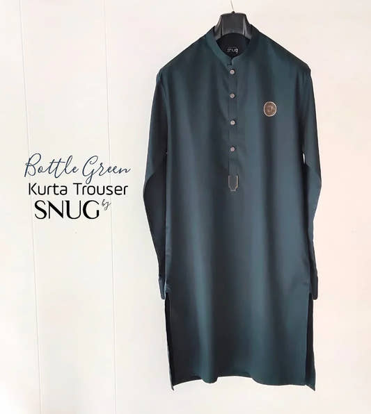Bottle green kurta trouser - Snug