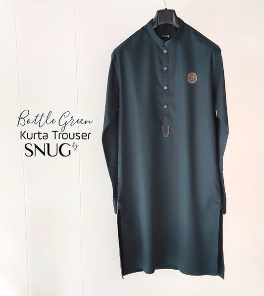 Bottle green kurta trouser