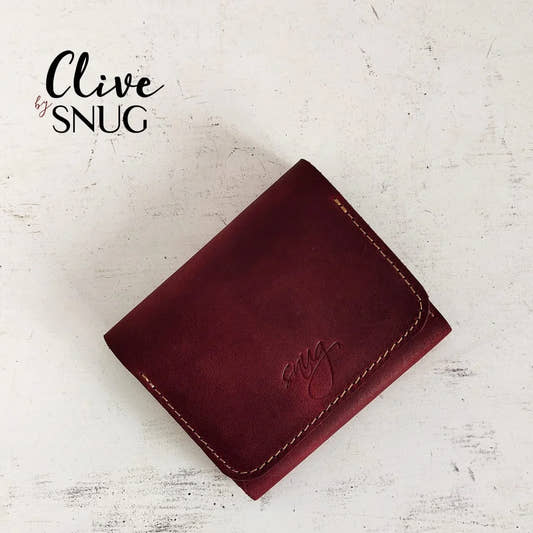 Blueberry Cow Leather Wallet - Snug