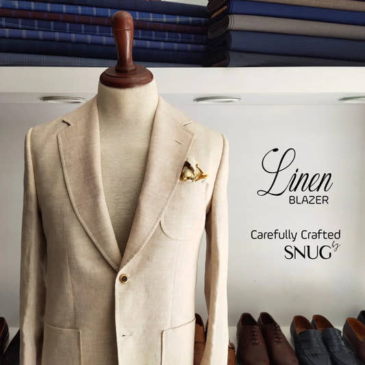 Beige Linen Blazer - Snug