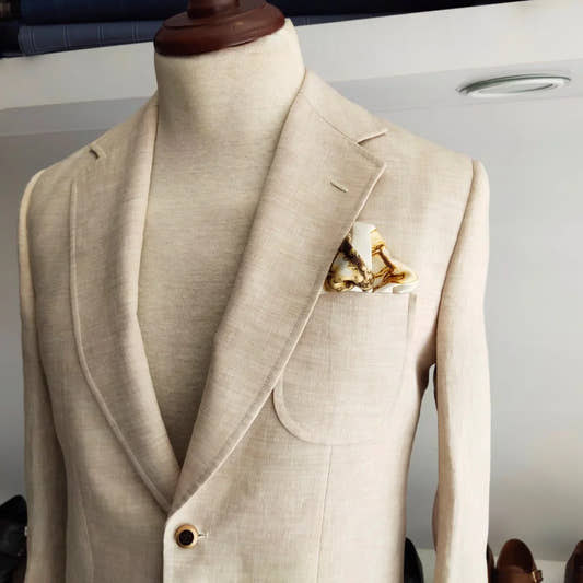 Beige Linen Blazer - Snug