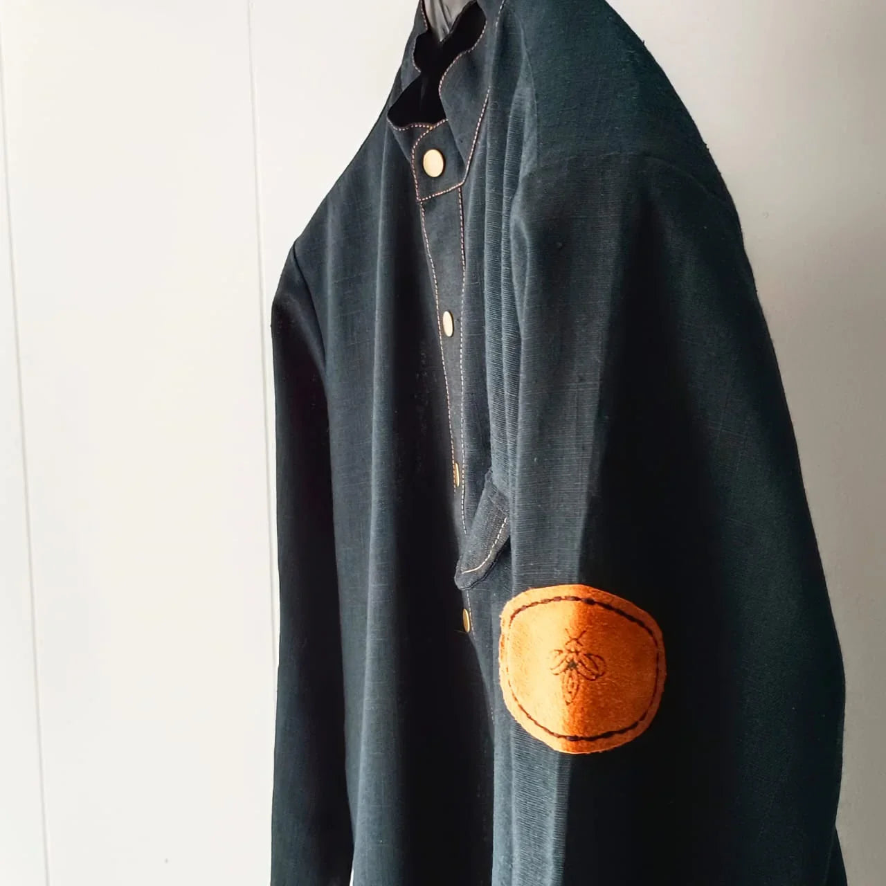 Denim Retro Kurta Trouser with Leather Waistcoat. - Snug