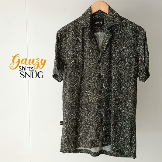 Green printed shirt