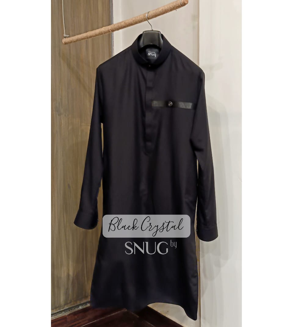 Black Crystal Qamiz Shalwar By Snug