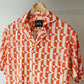 Orange White Gauzy Shirt
