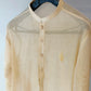 Gold Net Kurta Trouser With Leaf Waistcoat - Snug