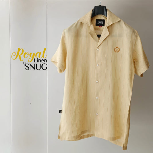 Rust Stripes Linen Shirt