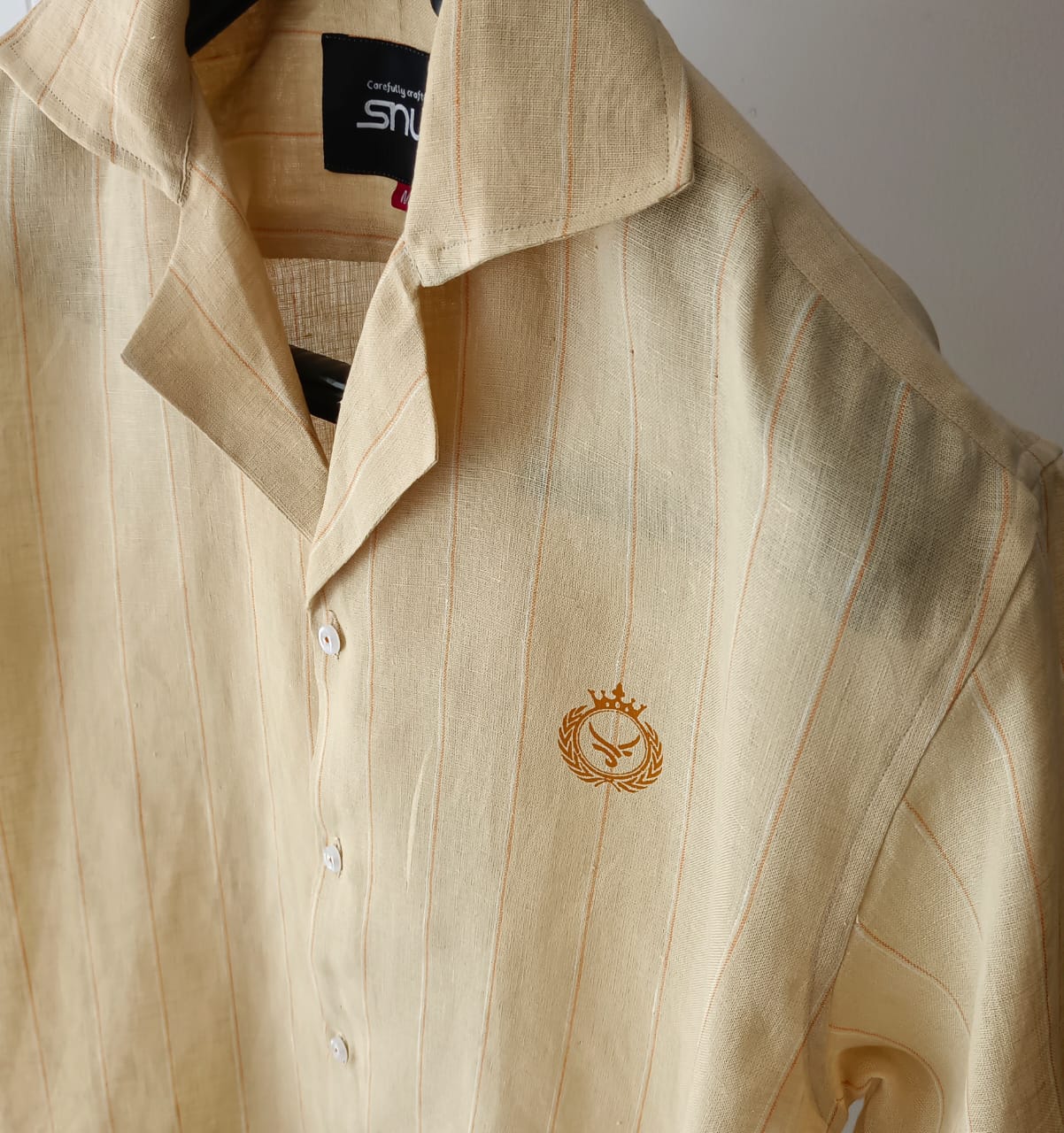 Rust Stripes Linen Shirt