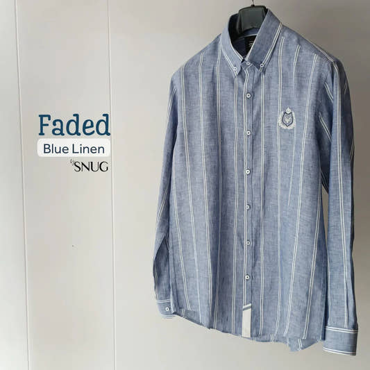 Faded Blue Embroidery Shirt - Snug