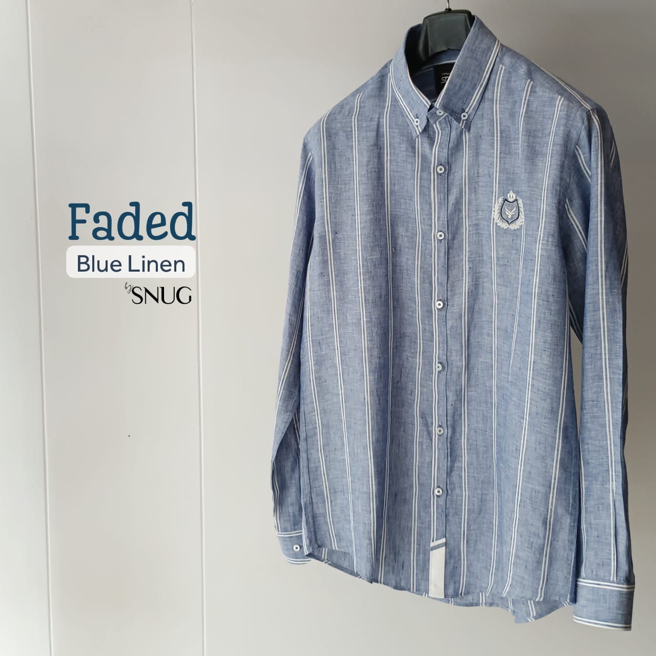 Faded Blue Embroidery Shirt