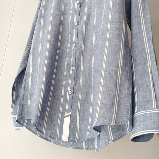 Faded Blue Embroidery Shirt - Snug