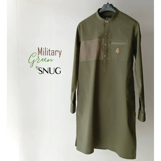 Military Green Kurta Trouser by Snug. - Snug