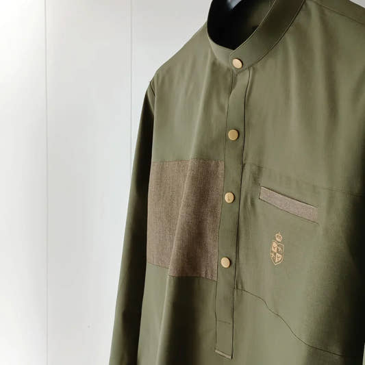 Military Green Kurta Trouser by Snug. - Snug