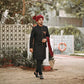 Mansoor's Black Embroidered Sherwani - Snug