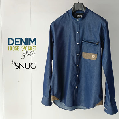 Denim Loose Pocket Shirt