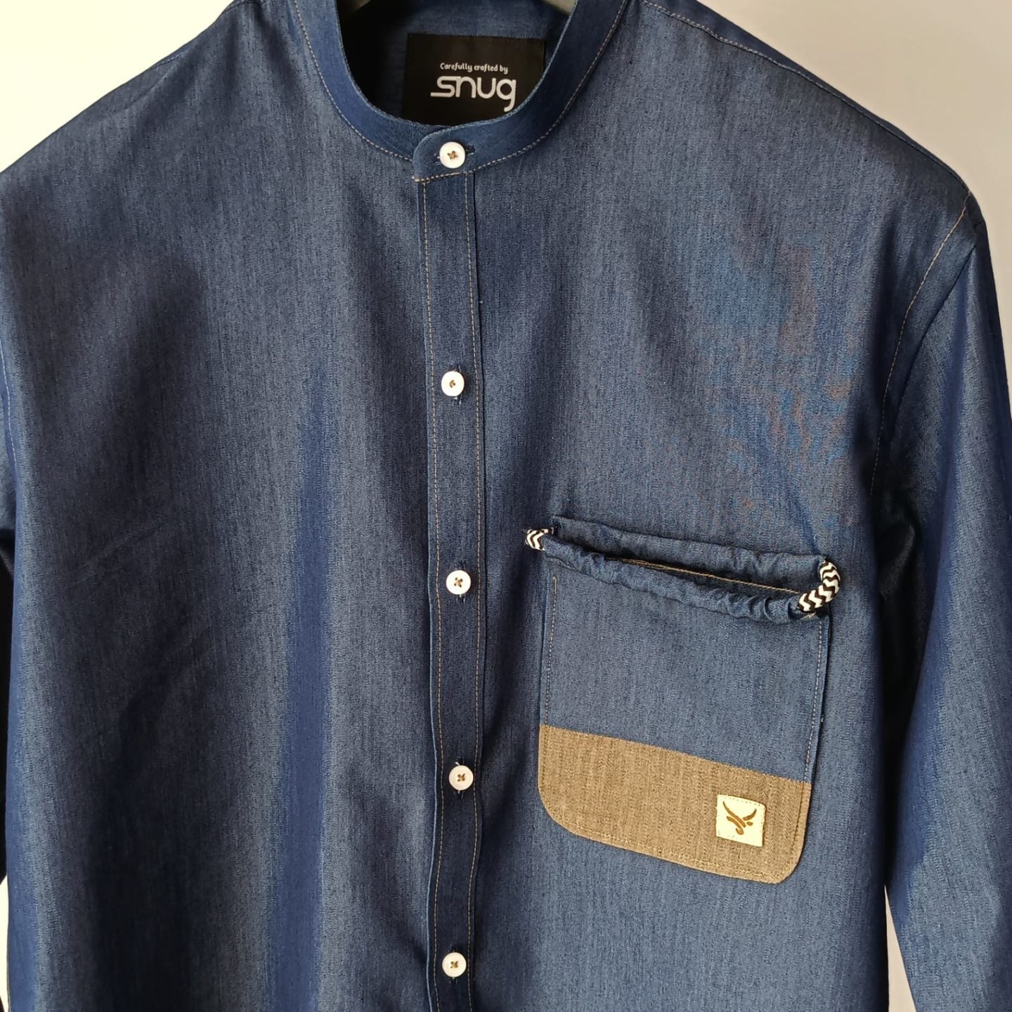 Denim Loose Pocket Shirt