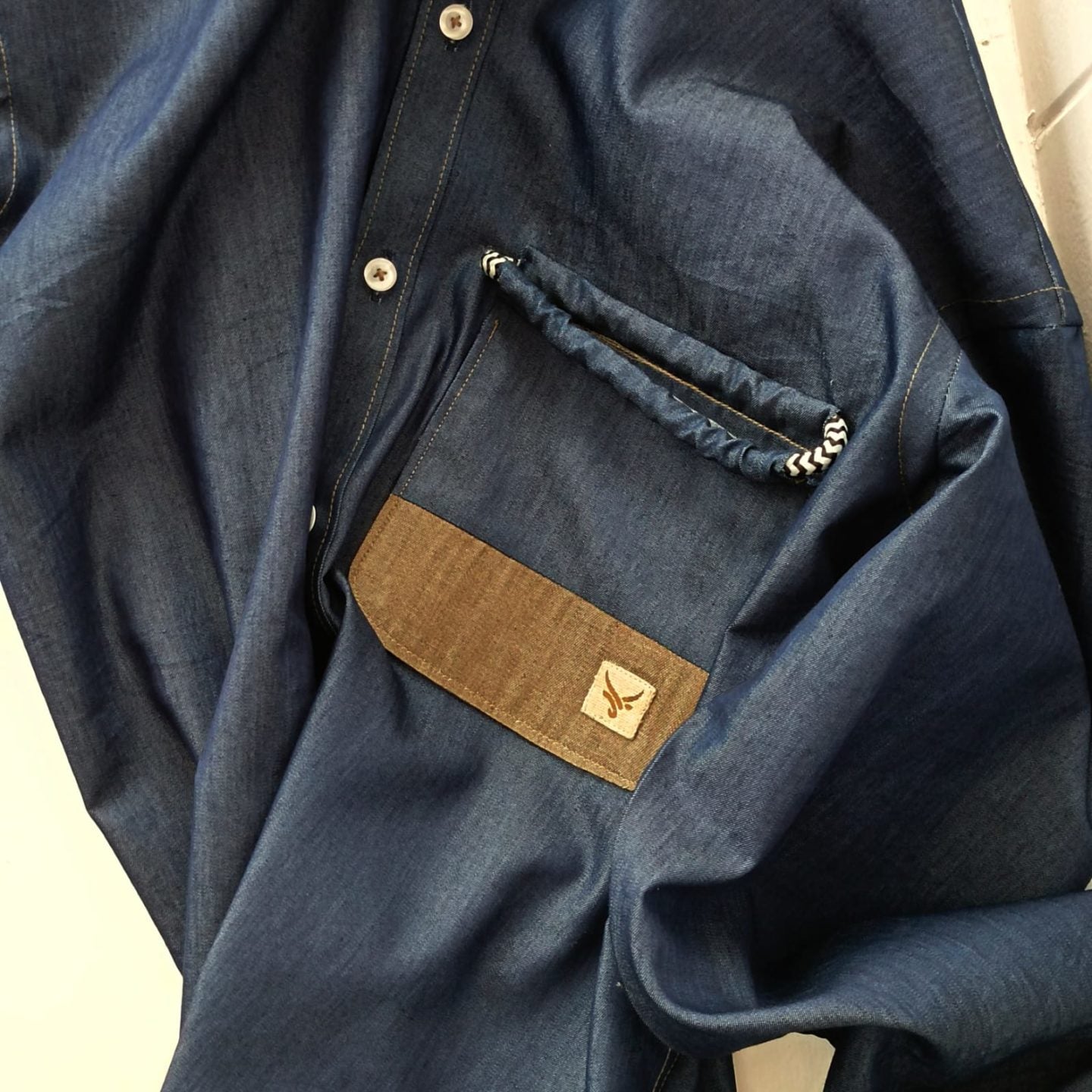 Denim Loose Pocket Shirt